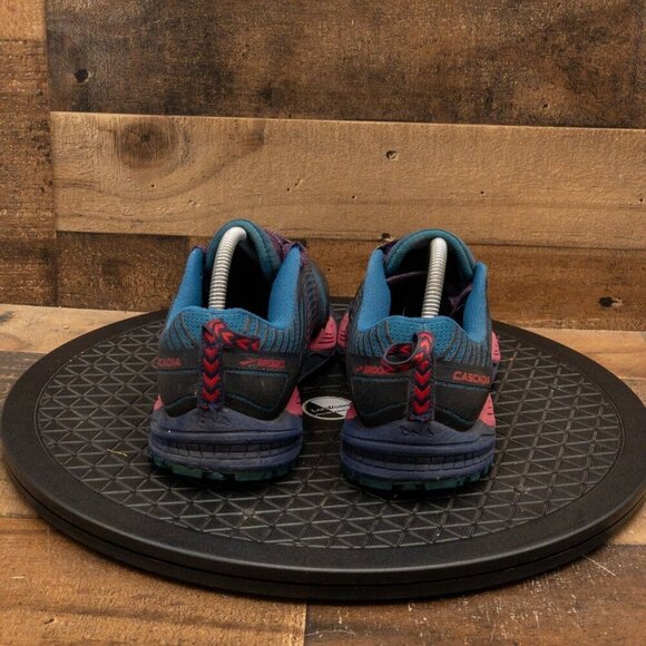 BROOKS CASCADIA 13 WOMENS ATHLETIC SHOES RUNNING WALKING GREEN PURPLE SIZE 9.5B - Picture 7 of 9